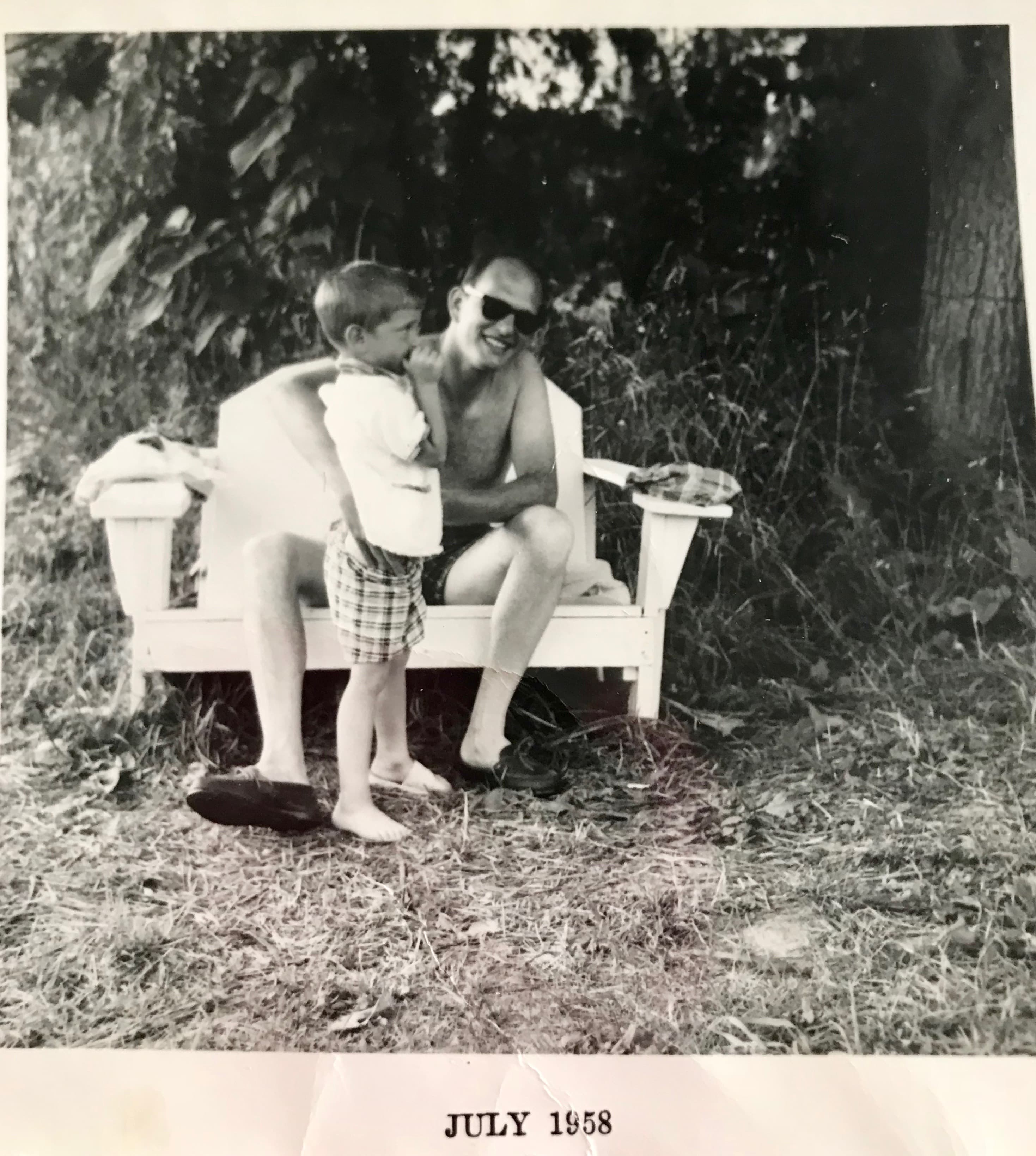 Donald Markowitz with his father