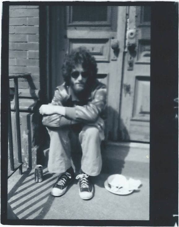 Young Donald Markowitz on the stoop